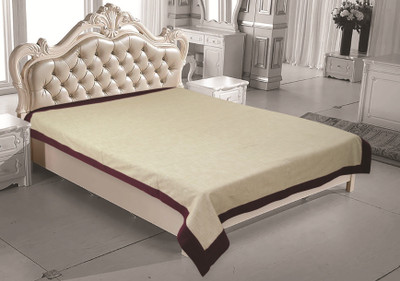 Elan Cotton Single Bed Cover(Beige)