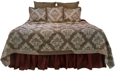 

MABA Jacquard Double Bed Cover(Brown)