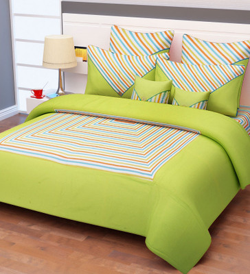 

Home Candy Cotton Double Bed Cover(Green)
