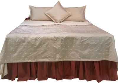 

MABA Satin Double Bed Cover(Beige)