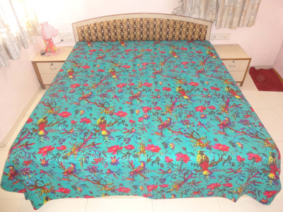 

Minky's Decor Cotton Double Bed Cover(Green)