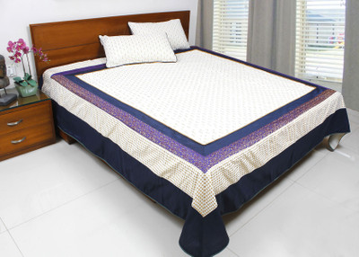

Coco Bee Cotton Double Bed Cover(Multicolor)