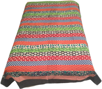 

Minky's Decor Cotton Queen Bed Cover(Multicolor)
