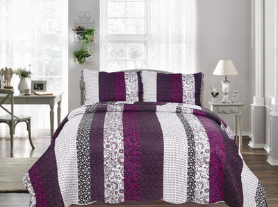 

Shivalik Cotton Double Bed Cover(Purple)