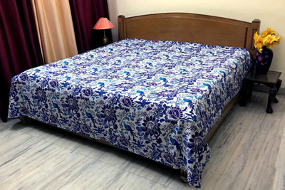 

Stylo Culture Cotton Double Bed Spread(Blue, Purple)