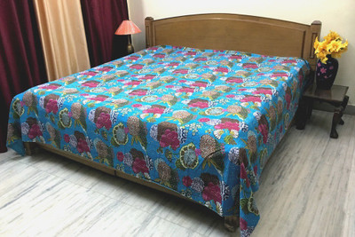 

Stylo Culture Cotton Double Bed Spread(Blue)