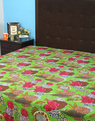 

Rajrang Cotton Double Bed Cover(Green)