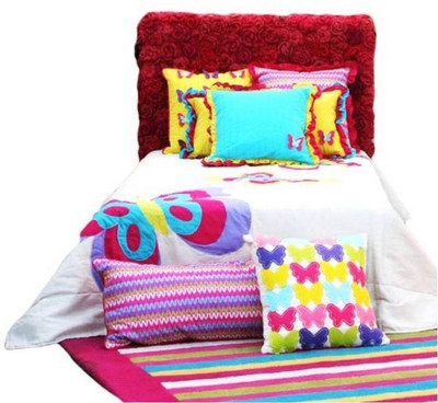 

LOrange Cotton Single Bed Cover(Multicolor)
