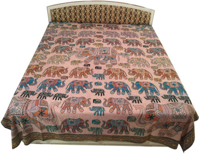 

Minky's Decor Cotton King Bed Cover(Brown)
