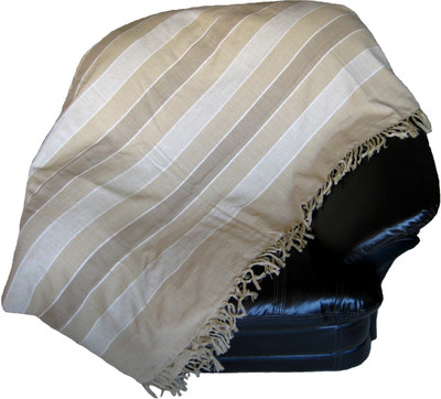

Rhapsody Decor Cotton Double Bed Spread(Brown, Beige), Beige;brown