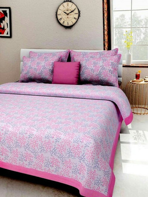 

Shop jaipuri rajasthani Cotton Double King Printed Bedsheet(Pack of 1, Multicolor)