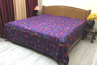 

Stylo Culture Cotton Double Bed Spread(Purple)