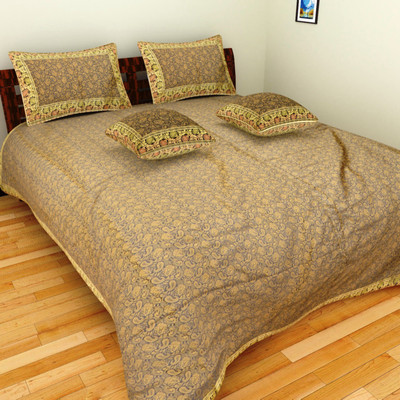 

ERAsHome Polyester Double Bed Cover(Black)