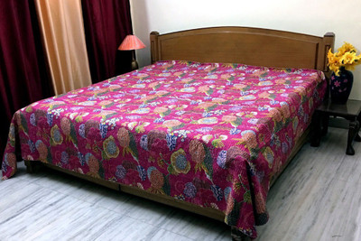 

Stylo Culture Cotton Double Bed Spread(Pink)