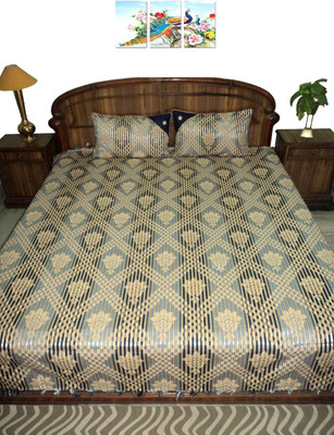 

Amita Home Furnishing Silk Queen Bed Cover(Multicolor)