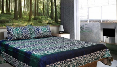 

Snuggle Polyester Double Bed Cover(Multicolor, 1 Bed Cover 2 Pillow Covers)