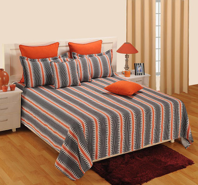 

Soumya Furnishings Cotton Double Bed Cover(Multicolor, 1 Double BedCovers, with 2 Pillow Covers, with 2 Cushion Covers)