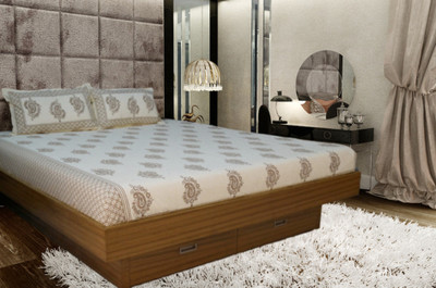 

Snuggle Cotton Double Bed Cover(Multicolor)