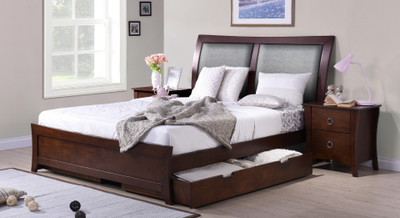 

Urban Ladder Packard Solid Wood King Bed With Storage(Finish Color - Dark Walnut)