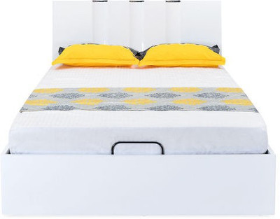 

@home by Nilkamal Scoop Engineered Wood Queen Bed With Storage(Finish Color - White)