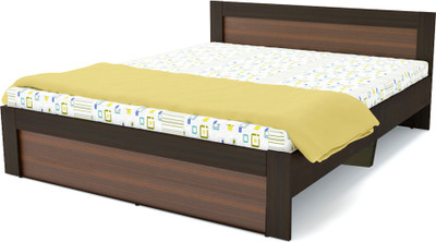 

UNiCOS Martin King bed Without Storage Engineered Wood King Bed(Finish Color - Brown)
