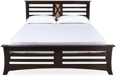 

@home by Nilkamal Edge Solid Wood Queen Bed(Finish Color - Brown)