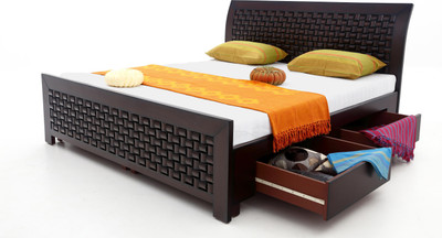 

Furnicity Engineered Wood King Bed With Storage(Finish Color - Wenge)