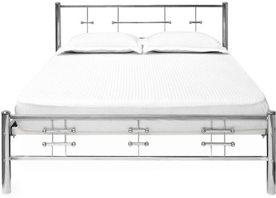 Nilkamal Zeplin Metal King Bed(Finish Color - Silver, Delivery Condition - Knock Down)