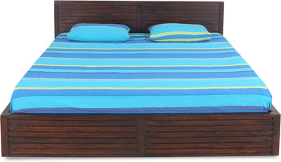 

@home by Nilkamal Rigato Solid Wood King Bed(Finish Color - Walnut)