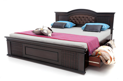 

Furnicity Engineered Wood King Bed With Storage(Finish Color - Wenge)
