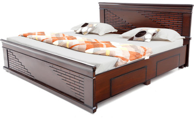 

Furnicity Engineered Wood King Bed With Storage(Finish Color - Walnut)