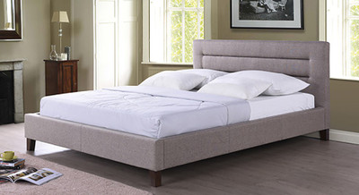 

Urban Ladder Gemellus Upholstered Engineered Wood Queen Bed(Finish Color - Mist Brown)
