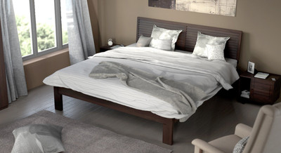 

Urban Ladder Terence Solid Wood Queen Bed(Finish Color - Mahogany)