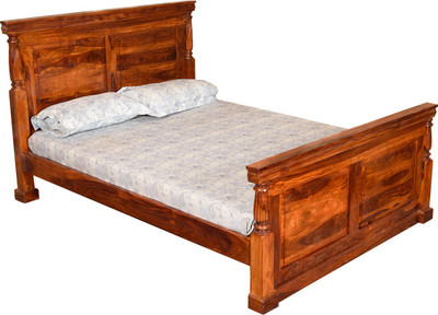 

Induscraft Britannica Queen Solid Wood Queen Bed(Finish Color - Brown)