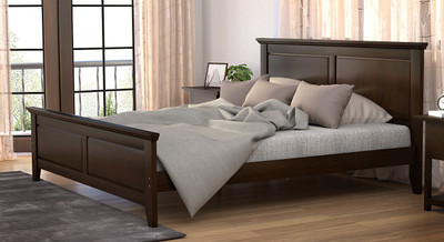 

Urban Ladder Somerset Solid Wood Queen Bed(Finish Color - Dark Walnut)