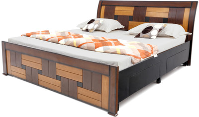 

Furnicity Engineered Wood King Bed With Storage(Finish Color - Walnut)