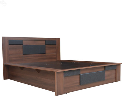 

Crystal Furnitech Wigo Engineered Wood King Bed With Storage(Finish Color - Dark)