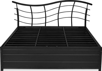 

@home by Nilkamal Arya Metal Queen Bed With Storage(Finish Color - Black)