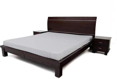 

Furnicity Engineered Wood Queen Bed(Finish Color - Walnut)