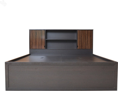 

Crystal Furnitech Crysler Engineered Wood Queen Bed With Storage(Finish Color - Honey Brown)