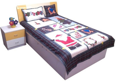 77% OFF on Hugs N Rugs Home Series Cotton Bedding Set(Multicolor)