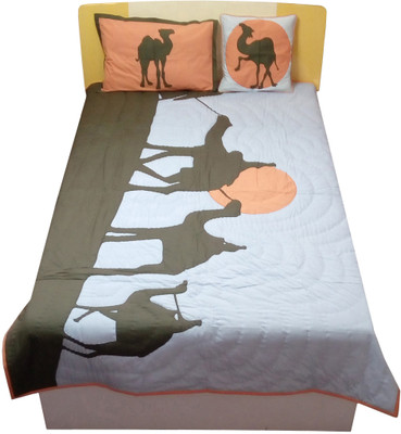78% OFF on Hugs N Rugs Home Series Polycotton Bedding Set(Multicolor)