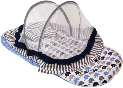 

Bacati Velcro Cotton Bedding Set(Blue, Grey)