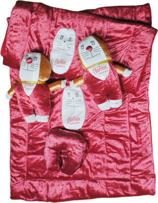 

Madhav product Shades of Paradise Velvet Bedding Set(Pink)