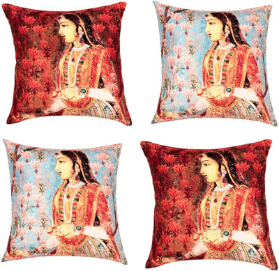 30% OFF on SEJ BY NISHA GUPTA Abstract Cushions Cover(Pack of 4, 40 cm*40 cm, Multicolor)