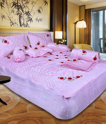 

Chelsi Satin Bedding Set(Pink)