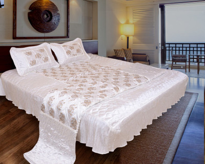 

Ooltah Chashma Satin Bedding Set(White)