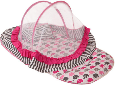 

Bacati Velcro Cotton Bedding Set(Pink, Grey)