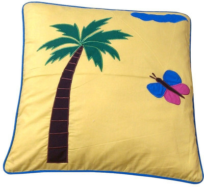 61% OFF on Hugs N Rugs Embroidered Cushions Cover(40 cm*40 cm, Yellow)