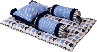 

Bacati Velcro Cotton Bedding Set(Blue, Grey)